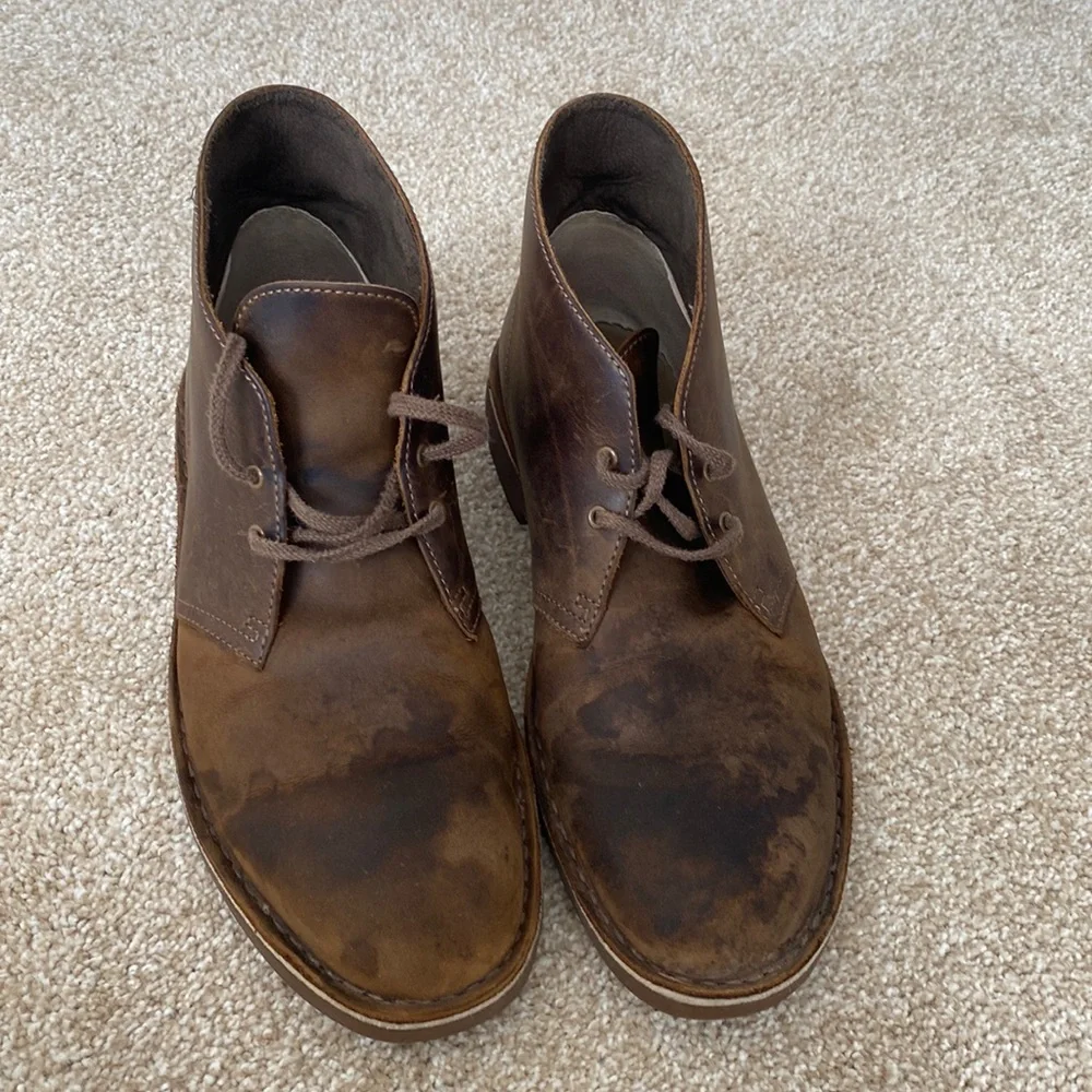 Clarks Varick Hill Boots Mens Size 8.5M Dark Brown Tumbled Leather Casual Shoes Clarks | Shoes | Clarks Collection Mens Shacre Boot Ankle  main image 2